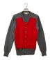 COMME des GARCONS（コムデギャルソン）の古着「06AW ペルソナ期 レイヤードカーディガン」｜グレー×レッド