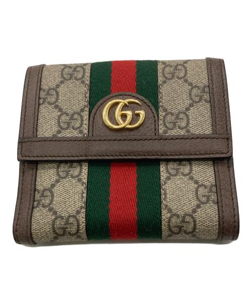 GUCCI（グッチ）GUCCI (グッチ) オフィディアスモールウォレット ブラウンの古着・服飾アイテム