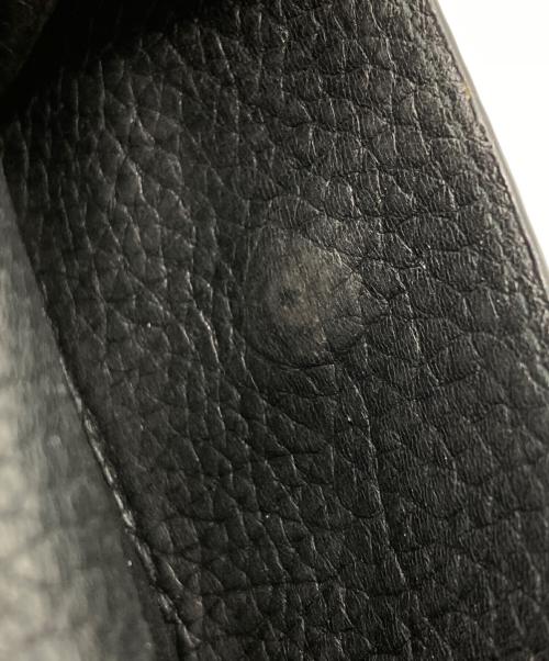 PRADA（プラダ）PRADA (プラダ) シボ革3つ折り財布 ブラックの古着・服飾アイテム