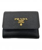 PRADAプラダ）の古着「サフィアーノマルチカラー財布」｜ブラック