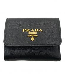 PRADA（プラダ）の古着「サフィアーノマルチカラー財布」｜ブラック
