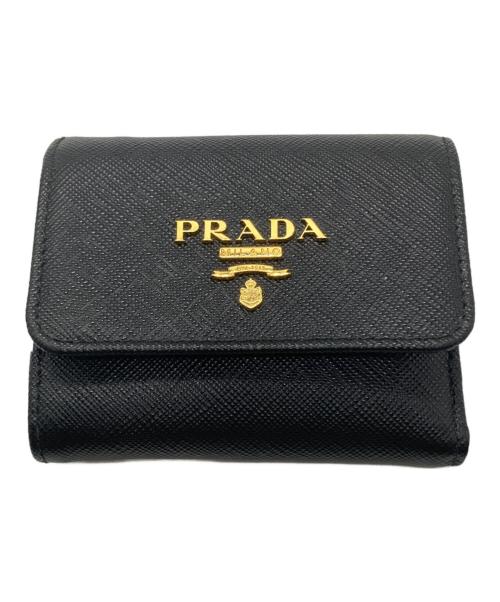PRADA（プラダ）PRADA (プラダ) サフィアーノマルチカラー財布 ブラックの古着・服飾アイテム