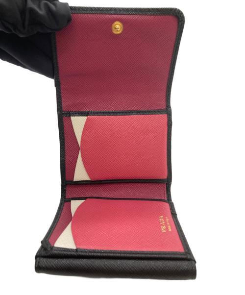 PRADA（プラダ）PRADA (プラダ) サフィアーノマルチカラー財布 ブラックの古着・服飾アイテム