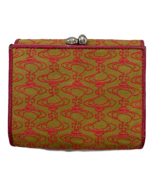 Vivienne Westwood（ヴィヴィアンウエストウッド）Vivienne Westwood (ヴィヴィアンウエストウッド) オーブ刺繍がま口財布 ピンクの古着・服飾アイテム