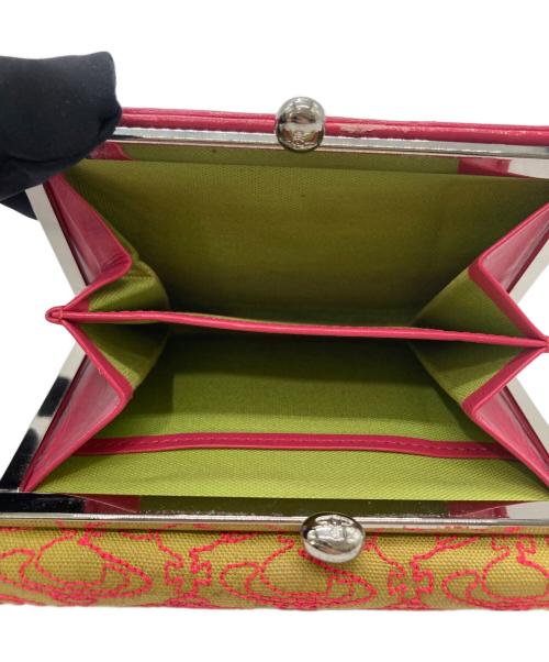 Vivienne Westwood（ヴィヴィアンウエストウッド）Vivienne Westwood (ヴィヴィアンウエストウッド) オーブ刺繍がま口財布 ピンクの古着・服飾アイテム