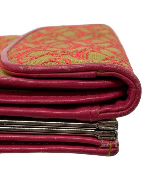 Vivienne Westwood（ヴィヴィアンウエストウッド）Vivienne Westwood (ヴィヴィアンウエストウッド) オーブ刺繍がま口財布 ピンクの古着・服飾アイテム