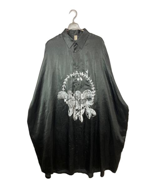 SHINYA KOZUKA（シンヤコズカ）SHINYA KOZUKA (シンヤコズカ) ENOUGH GIANT SHIRT/METALLIC ブラック サイズ:Mの古着・服飾アイテム