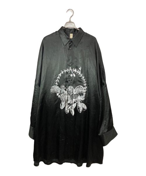 SHINYA KOZUKA（シンヤコズカ）SHINYA KOZUKA (シンヤコズカ) ENOUGH GIANT SHIRT/METALLIC ブラック サイズ:Mの古着・服飾アイテム