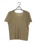 PLEATS PLEASEプリーツプリーズ）の古着「プリーツカットソー」｜ベージュ