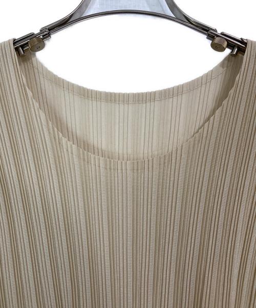 PLEATS PLEASE（プリーツプリーズ）PLEATS PLEASE (プリーツプリーズ) プリーツカットソー ベージュ サイズ:3の古着・服飾アイテム