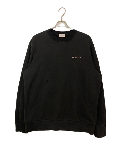 MONCLER（モンクレール）MONCLER (モンクレール) ロゴスウェットシャツ ブラック サイズ:XLの古着・服飾アイテム