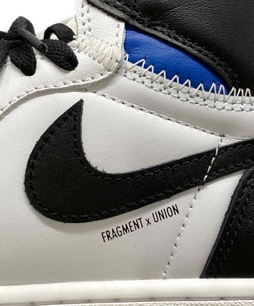 NIKE（ナイキ）NIKE (ナイキ) FRAGMENT DESIGN (フラグメントデザイン) UNION (ユニオン) エアジョーダン1 レトロ ハイ OG ホワイト×ブラック サイズ:27.5 未使用品の古着・服飾アイテム