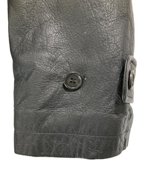 MEN'S TENORAS（メンズティラノス）MEN'S TENORAS (メンズティラノス) カウレザーロングコート ブラック サイズ:Ｌの古着・服飾アイテム