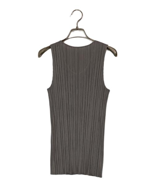 PLEATS PLEASE（プリーツプリーズ）PLEATS PLEASE (プリーツプリーズ) プリーツノースリーブカットソー グレー サイズ:4の古着・服飾アイテム