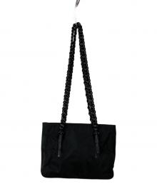 PRADA（プラダ）の古着「チェーンナイロントートバッグ」｜ブラック