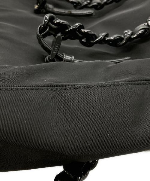 PRADA（プラダ）PRADA (プラダ) チェーンナイロントートバッグ ブラックの古着・服飾アイテム