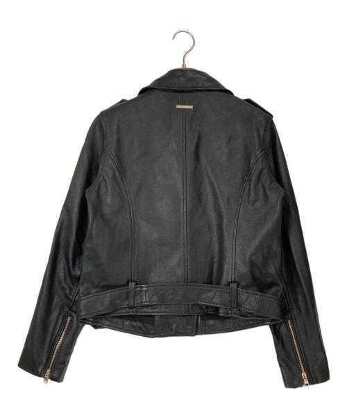 ARMANI EXCHANGE（アルマーニ エクスチェンジ）ARMANI EXCHANGE (アルマーニ エクスチェンジ) シープレザーダブルライダースジャケット ブラック サイズ:Mの古着・服飾アイテム