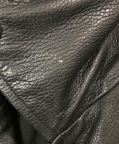 ARMANI EXCHANGE（アルマーニ エクスチェンジ）ARMANI EXCHANGE (アルマーニ エクスチェンジ) シープレザーダブルライダースジャケット ブラック サイズ:Mの古着・服飾アイテム