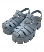 PRADAプラダ）の古着「モノリスラバーサンダル」｜ブルー