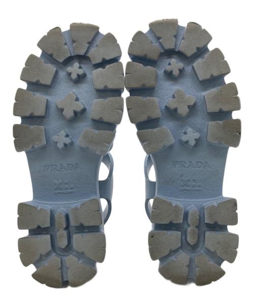 PRADA（プラダ）PRADA (プラダ) モノリスラバーサンダル ブルー サイズ:35の古着・服飾アイテム