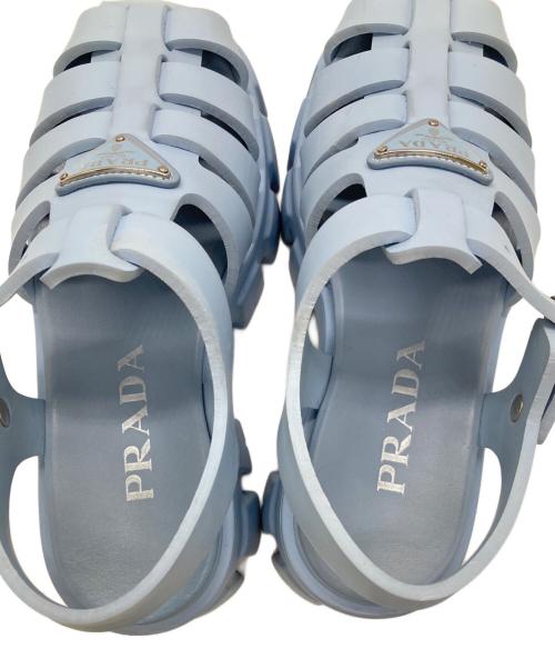 PRADA（プラダ）PRADA (プラダ) モノリスラバーサンダル ブルー サイズ:35の古着・服飾アイテム