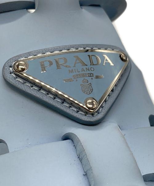 PRADA（プラダ）PRADA (プラダ) モノリスラバーサンダル ブルー サイズ:35の古着・服飾アイテム