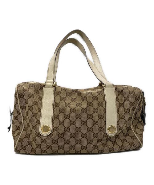 GUCCI（グッチ）GUCCI (グッチ) ミニボストンバッグ ベージュ×ホワイトの古着・服飾アイテム