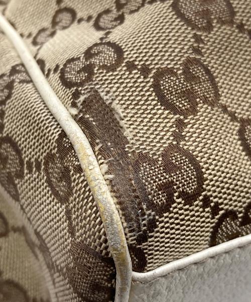 GUCCI（グッチ）GUCCI (グッチ) ミニボストンバッグ ベージュ×ホワイトの古着・服飾アイテム