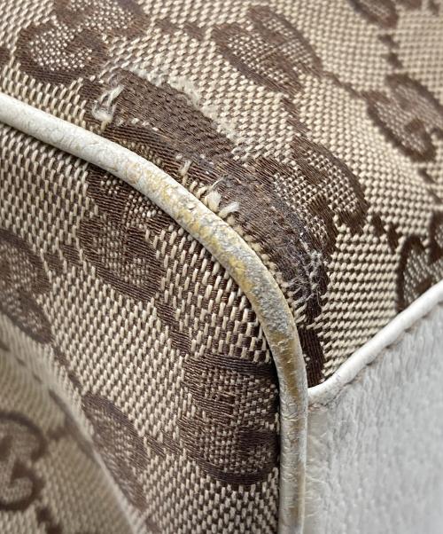 GUCCI（グッチ）GUCCI (グッチ) ミニボストンバッグ ベージュ×ホワイトの古着・服飾アイテム