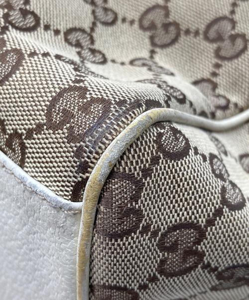 GUCCI（グッチ）GUCCI (グッチ) ミニボストンバッグ ベージュ×ホワイトの古着・服飾アイテム