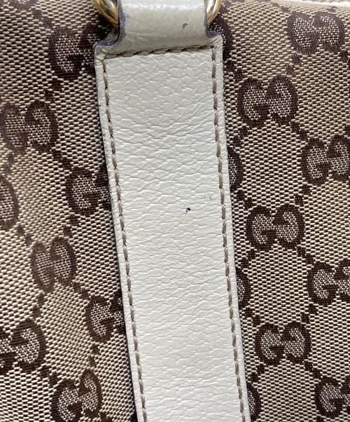 GUCCI（グッチ）GUCCI (グッチ) ミニボストンバッグ ベージュ×ホワイトの古着・服飾アイテム