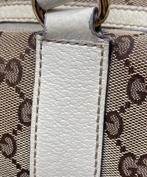 GUCCI（グッチ）GUCCI (グッチ) ミニボストンバッグ ベージュ×ホワイトの古着・服飾アイテム