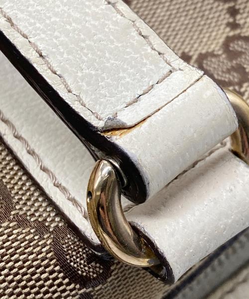 GUCCI（グッチ）GUCCI (グッチ) ミニボストンバッグ ベージュ×ホワイトの古着・服飾アイテム