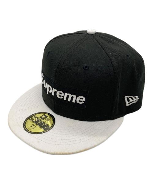 SUPREME（シュプリーム）Supreme (シュプリーム) New Era (ニューエラ) 2-Tone Box Logo ブラック×ホワイト サイズ:7　5/8の古着・服飾アイテム