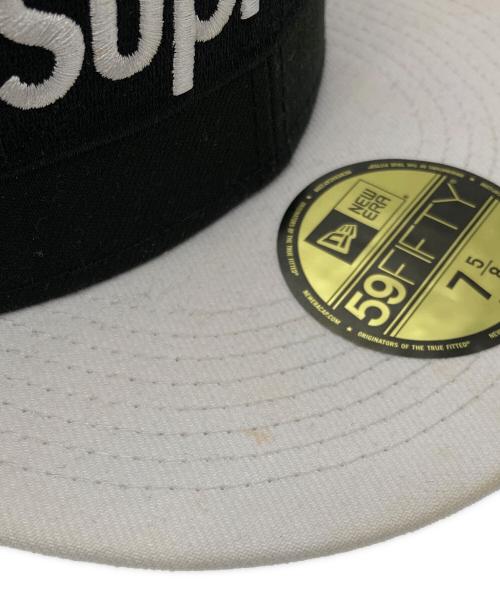 SUPREME（シュプリーム）Supreme (シュプリーム) New Era (ニューエラ) 2-Tone Box Logo ブラック×ホワイト サイズ:7　5/8の古着・服飾アイテム