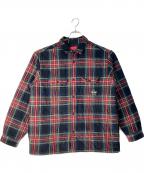 SUPREMEシュプリーム）の古着「Quited Plaid Flannel Shirt」｜レッド
