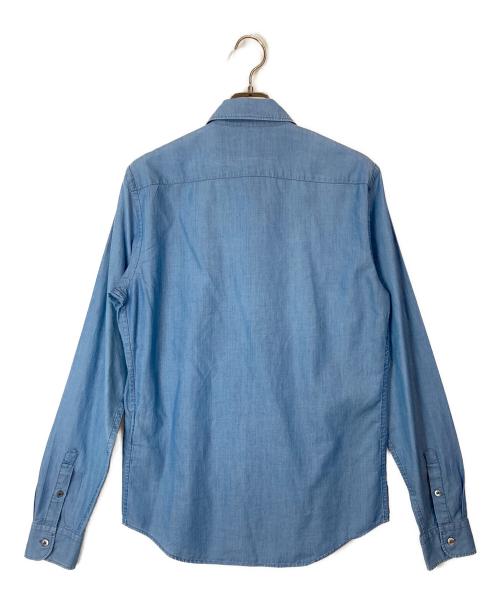 PRADA（プラダ）PRADA (プラダ) ボタンダウンシャツ ブルー サイズ:38の古着・服飾アイテム