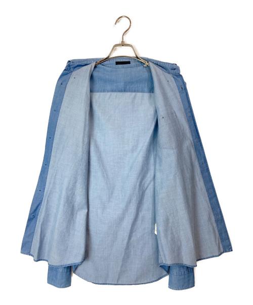 PRADA（プラダ）PRADA (プラダ) ボタンダウンシャツ ブルー サイズ:38の古着・服飾アイテム