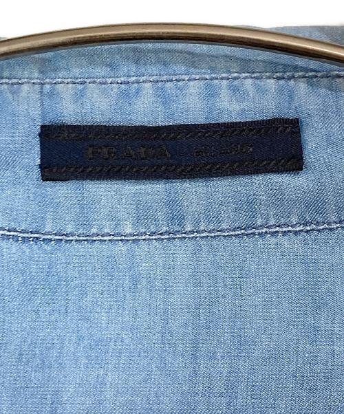 PRADA（プラダ）PRADA (プラダ) ボタンダウンシャツ ブルー サイズ:38の古着・服飾アイテム