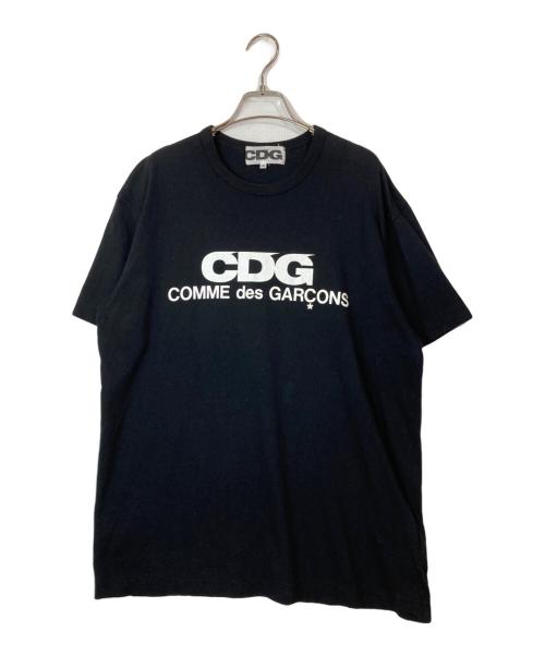 CDG（シーディージー）CDG (シーディージー) ロゴプリントTシャツ ブラック サイズ:XXLの古着・服飾アイテム