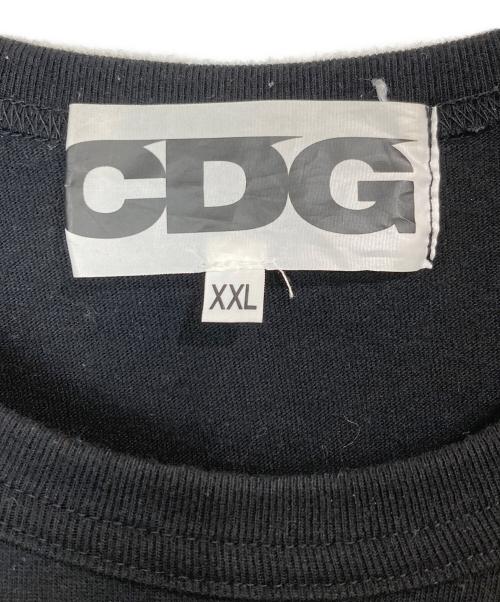 CDG（シーディージー）CDG (シーディージー) ロゴプリントTシャツ ブラック サイズ:XXLの古着・服飾アイテム