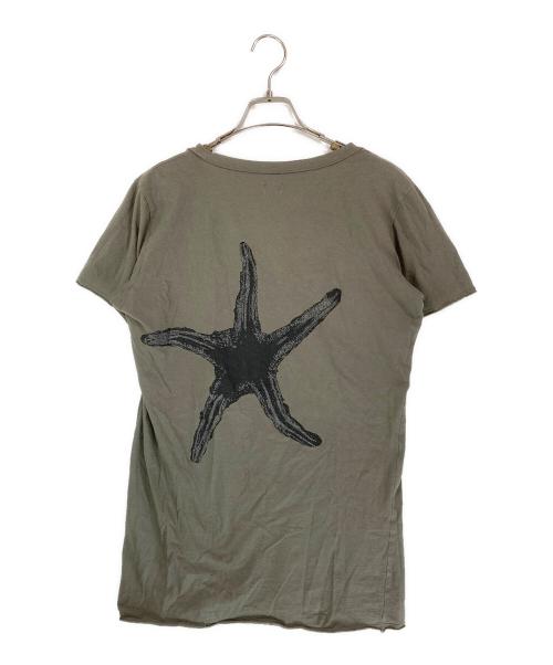 L.G.B（ルグランブルー）L.G.B (ルグランブルー) NUDE Vネックプリントカットソー グレー サイズ:2の古着・服飾アイテム