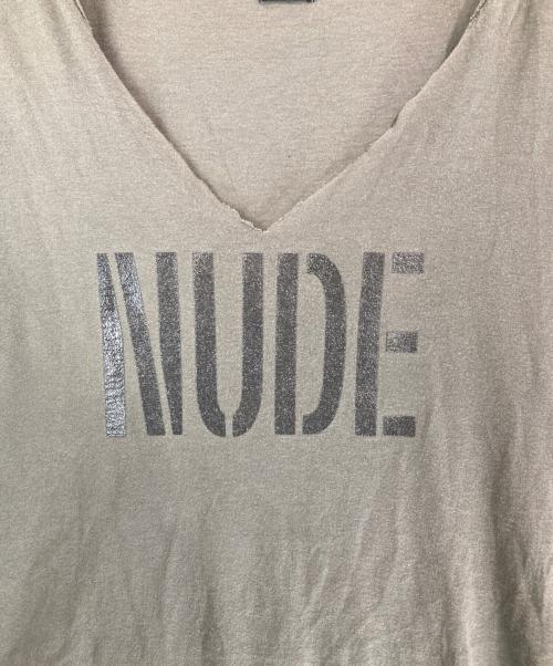 L.G.B（ルグランブルー）L.G.B (ルグランブルー) NUDE Vネックプリントカットソー グレー サイズ:2の古着・服飾アイテム