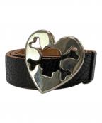 Vivienne Westwood manヴィヴィアン ウェストウッド マン）の古着「スカルハートバックルベルト」｜ブラック