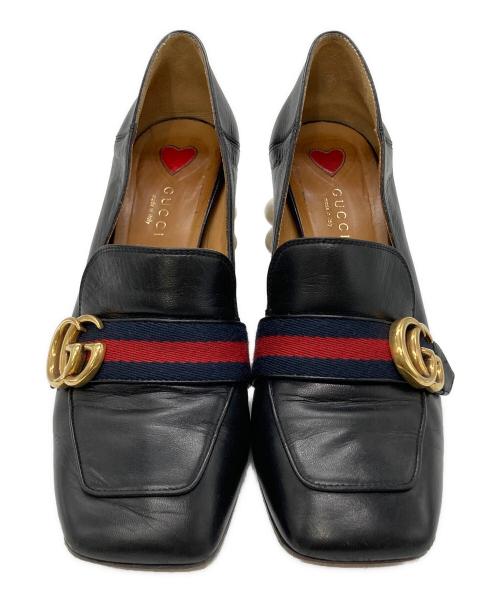 GUCCI（グッチ）GUCCI (グッチ) GGマーモントレザーパンプス ブラック サイズ:38の古着・服飾アイテム