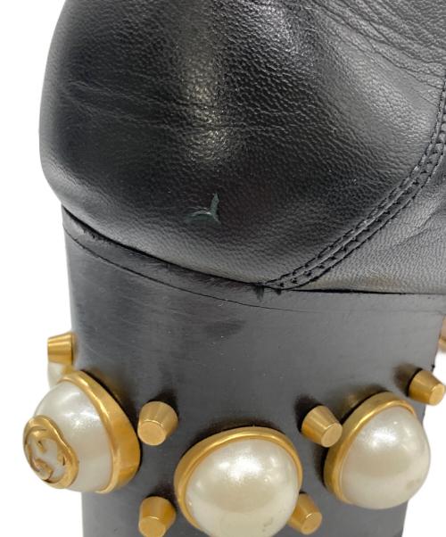 GUCCI（グッチ）GUCCI (グッチ) GGマーモントレザーパンプス ブラック サイズ:38の古着・服飾アイテム