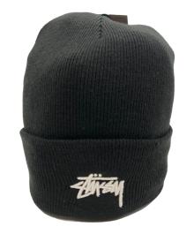 stussy×NIKE（ステューシー×ナイキ）の古着「ブラックカフビーニー」｜ブラック