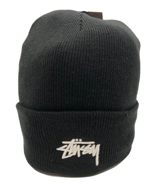 stussy（ステューシー）stussy (ステューシー) NIKE (ナイキ) ブラックカフビーニー ブラック 未使用品の古着・服飾アイテム