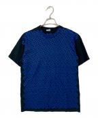 stussyステューシー）の古着「00's総柄Tシャツ」｜ブラック×ブルー
