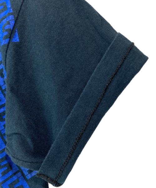 stussy（ステューシー）stussy (ステューシー) 00's総柄Tシャツ ブラック×ブルー サイズ:Mの古着・服飾アイテム